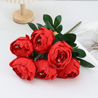 Pivoines de style européen couleur de printemps 13 fleurs de pivoines artificielles utilisées pour la décoration de la salle d'échantillon d'accessoires de mariage