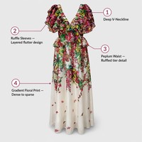 Robe longue Mori tissée écologique aux éléments naturels prononcés
