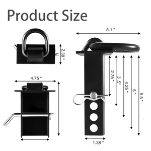 Heavy Duty Trailer Cổ Phần Pocket D Ring với thêm an ninh Bolt Nut có thể điều chỉnh cổ phần Pocket Tie xuống - Product Image 2