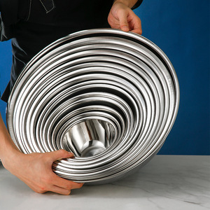 Stainless Steel Bowl Set 304 Food Grade Kitchen Serving Bowl For Home Use Minimalist Design Multiple Sizes Available - Product Image 4