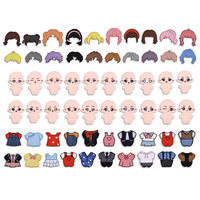 Ensemble de patchs brodés en feutre Kawaii, motifs interchangeables, appliques DIY pour la décoration de sacs à dos et vêtements