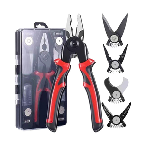 Alicates de Acero Multifunción 5 en 1 con Mangos de Plástico de Agarre Suave, Pelacables para Reparaciones Domésticas DIY (OEM Disponible) - Product Image 1