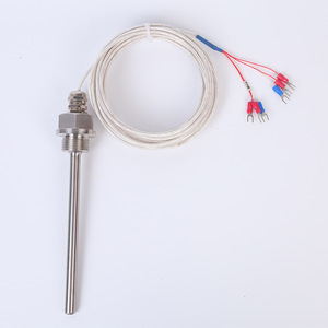 Threaded Resistance Temperature <b>Detector</b> 304 Stainless Steel <b>Wire</b> Leads Temperature Sensor For Water Tank Protection - Product Image 2