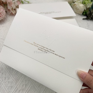 Cao cấp vòm hình dạng thẻ A5 kích thước dày bông cổ đám cưới mời mù dập nổi lời mời đám cưới Bộ với sáp con dấu - Product Image 3