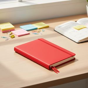 Cuaderno de Cuero PU Tamaño A5 Económico 2026, con Logotipo Personalizado, Estilo de Tapa Dura, Páginas Rayadas Coloridas, Alta Calidad, Fácil de Escribir, Encuadernación Cosida - Product Image 4