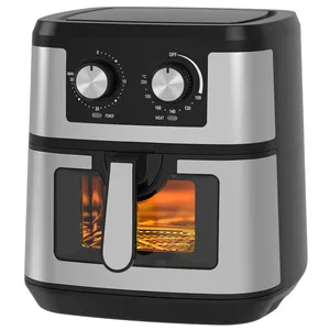 Nồi Chiên Điện dầu miễn phí Thông Minh Kỹ thuật số Nồi chiên không khí nhà máy bán buôn 9.2l đen biểu tượng tùy chỉnh LCD hiển thị hộp màu + hộp carton - Product Image 6