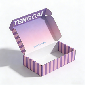 Cajas de Envío de Cartón Corrugado Reciclable con Logotipo, Color Rosa, <span class=keywords><strong>para</strong></span> Regalos, Zapatos, Calcetines, <span class=keywords><strong>Ropa</strong></span>, Plegables, OEM, MOQ Bajo - Product Image 6