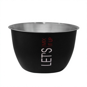 Bols de service et de mélange modernes en acier inoxydable écologique de haute qualité, 3 pièces, extra profonds avec impression couleur, certifiés LFGB - Product Image 1