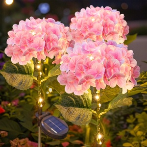 Lampe LED solaire IP65 étanche à piles, petite lampe hortensia avec té<span class=keywords><strong>l</strong></span>écommande, angle de faisceau 360°, autonomie 12-15 heures pour <span class=keywords><strong>jardin</strong></span> extérieur - Product Image 2
