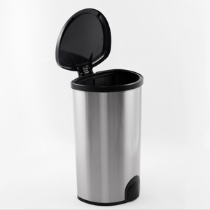 <span class=keywords><strong>Poubelle</strong></span> intelligente de forme <span class=keywords><strong>ronde</strong></span> en acier inoxydable à usage domestique à détection de pied avec couvercle - Product Image 6