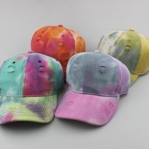 D2009 Retro Delle Donne Del Foro di Modo Degli Uomini Non Strutturati <span class=keywords><strong>Cappelli</strong></span> di Sport All'aria Aperta Distressed Lavato Tie Dye Gradiente <span class=keywords><strong>Cappelli</strong></span> Da Baseball - Product Image 5