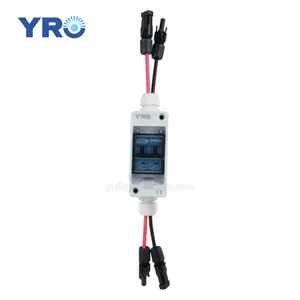 YRO HT-2 Solar PV Combiner Box Switch Built-in DC circuit breaker 2/32A with waterproof connector and extension cord MC4 DC550V