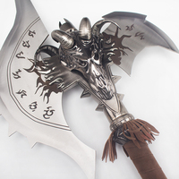 Popular 110cm 6,5 kg World of Warcraft Lich King Shadowmourne hacha de batalla para colección de Cosplay