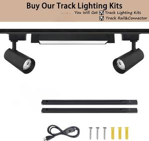 Système d'éclairage sur rail LED intérieur moderne personnalisable monté en surface en aluminium avec accessoires connecteur luminaire - Product Image 5