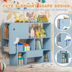 Mobiletto Portaoggetti <span class=keywords><strong>Montessori</strong></span> a 3 Ripiani in Legno Ecologico e Durevole a Forma di Elefante per Scuola, Camera da Letto, Soggiorno - Product Image 4