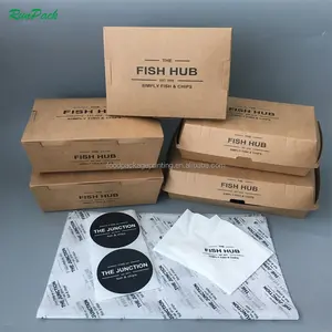 Brown Kraft papier Großhandels preis benutzer definierte Fast-Food-Lunchbox zum Mitnehmen Bento Box Döner Kebab benutzer definierte Paket Box mit Logo