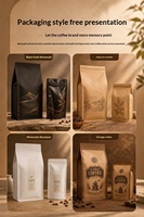 OEM Paper Packaging Manufacturer Custom Printing Instant Coffee Bags Beverage Coffee Bean Storage Pouch Food Bag for Businesses