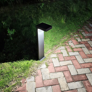 Black Aluminum Lawn Light 5000K LED IP65 Water-Resistant Garden <b>Lamp</b> Post Flush Mount 50000 Hours Lifespan Solar Powered Motion - Product Image 4