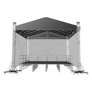 Alüminyum sahne iskeleti çatı sistemi 290 kare kafes inşaat, gölgelik ve duvarlar