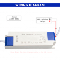 Alimentation LED 12-80V, transformateur redresseur 85-265V AC-DC 4-48W 280-600mA avec boîtier ABS pour lampe à courant constant