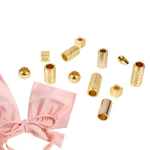 Conectores de Bikini personalizados, tope de extremo de metal de cuerda de traje de baño, tapón de cordón de aleación de zinc resistente a la corrosión de metal