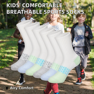 Chaussettes basses athlétiques confortables pour enfants, respirantes, en coton et fibre de bambou, tricotées pour l'automne, chaussettes de sport pour enfants, haute élasticité - Product Image 2