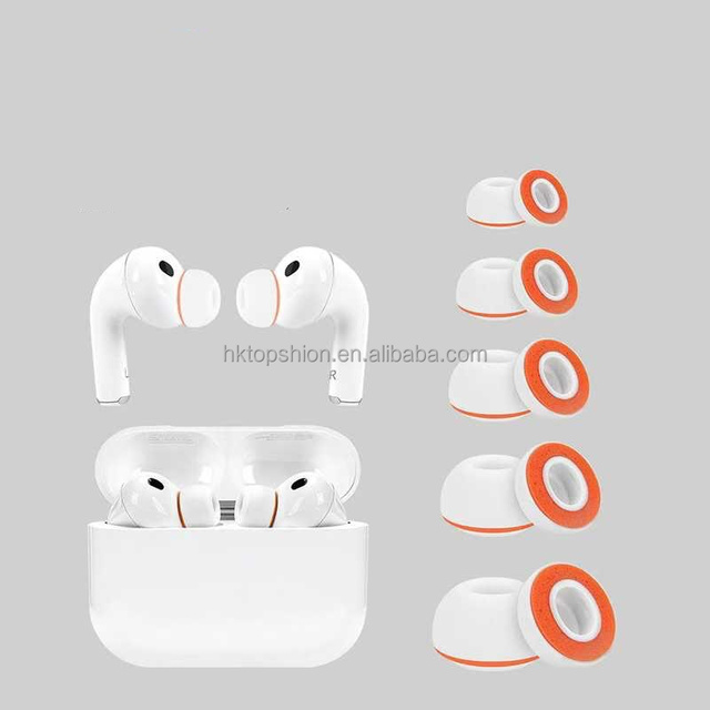 5 Sizes Silicone Memory Foam Ear Tips for airpods Pro 3 Replacement Eartip Earhooks for airpods Pro3 2025