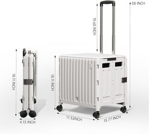 Moderne Portable Durable Pliant Panier De Rangement Boîte Roues Prix Usine Polyvalent Pliable En Plastique Organisation - Product Image 4