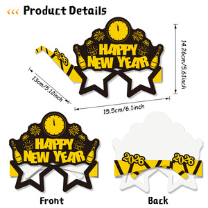Gafas de Papel con Dibujos Animados Navideños Personalizadas Beckon para Fiestas de Oficina, Eventos Escolares, Santa Claus Secreto, Artículos para Fiestas Navideñas - Product Image 2