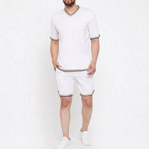 Ensemble t-shirt à manches courtes et short décontracté pour homme avec logo personnalisé, séchage rapide, respirant, pour la natation - Product Image 1