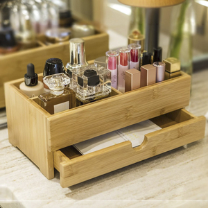 Make up Vanity trạm tre trang điểm tổ chức và lưu trữ với ngăn kéo cho phòng tắm, phòng ngủ, Vanity & Tủ quần áo - Product Image 5