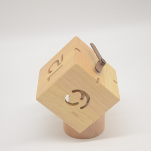 Sáng tạo bằng gỗ Cube kỹ thuật số rỗng đồng hồ tuyệt vời nhà phòng ngủ và nghiên cứu trang trí đơn giản và thời trang cạnh giường ngủ đồng hồ - Product Image 3