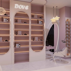 High End Custom Pink Style Cosmetics Store Interior 3D Design Complete Layout One Stop Cosmetic Shop Interior Design Ideas - Product Image 3