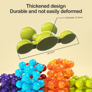 New Plastic DIY Plum Blossom <span class=keywords><strong>Building</strong></span> Block Set Kindergarten Educacional Partícula Brinquedos para 3-6 Anos - Product Image 3