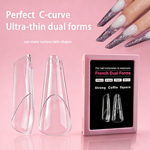 140 Pièces Formes Doubles Réutilisables pour Ongles en Gel, Longues, Amande, Carrées, French, avec Ligne de Guide pour Extension - Product Image 3