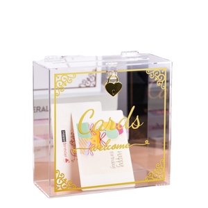 YAGELI Wholesale Cosmetic Acrylic Clear <b>Display</b> <b>Case</b> for Invitation Cards with Silk-Screen Printing Customized Logo MOQ 100Pcs - Product Image 2