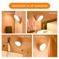 Lampe murale à détecteur de mouvement, rotation à 360°, LED sans fil, lumière de chambre à coucher, rechargeable par USB, économie d'énergie, induction corporelle PIR, lumière de placard