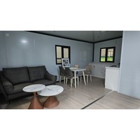 Maison conteneur pliable économique de 20 pieds à double aile, préfabriquée en acier léger, portable, pour dortoir ou bureau