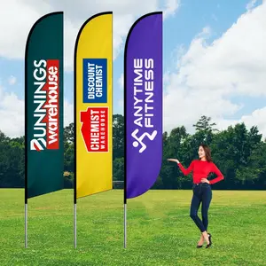 Premium Premium Feather Flag Signs Outdoor Custom Printed Double Sided Banners Marketing Large Feather Flag Pole Kit Flag Foradvertising