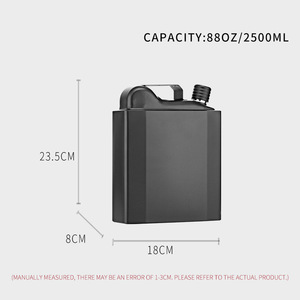 Brocca di vino russo, acciaio inossidabile 304, portatile, cuoio genuino addensato, bottiglia di spirito bianco da 88 once, grande capacità all'aperto - Product Image 4