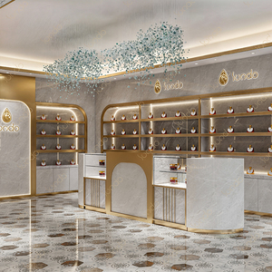 Design di Lusso per Esposizione Profumi, Vetrina LED a Parete per Cosmetici, Arredamento Personalizzato per Negozi - Product Image 2