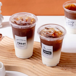 Wholesale Custom Logo Clear Disposable 16oz Cold <b>Drink</b> Ice Coffee PET <b>Plastic</b> <b>Cups</b> With Lids - Product Image 2