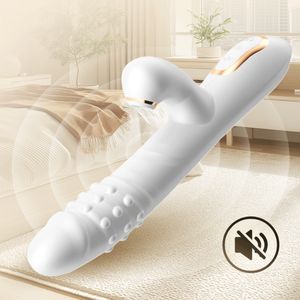 Вибратор-пуля с функцией вращения и телескопического удлинения для стимуляции точки G, с функцией всасывания и массажа клитора, для пар, оргазмических игрушек - Product Image 2