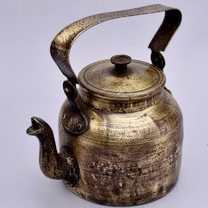 Vintage Metal Tea Kettle With <b>Lid</b> And Handle Water <b>Pot</b> For Tea Brewing - Product Image 1