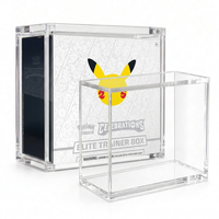 Boîte de présentation en acrylique ETB résistante aux UV à 99 %, boîte de rangement en acrylique pour boosters, boîte de protection avec couvercle magnétique