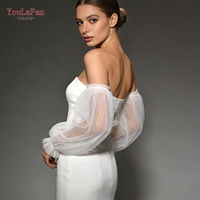 Manches en maille transparente à une seule couche YouLaPan VM10, design à poignets élastiques, style polyvalent pour robes de mariée