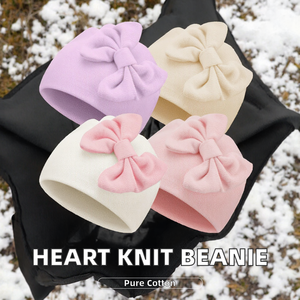 SPLENDID APPAREL Bonnet bébé à nœud 100% Coton Tricot côtelé Nouveau-né Bébé Hiver Réglable Unisexe Quotidien Extérieur - Product Image 2