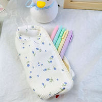 Feder mäppchen versand kostenfrei Yiwu Fabrik einfache kleine Blumen Bleistift Tasche Student Briefpapier Aufbewahrung tasche Mädchen schöne Bleistift Tasche