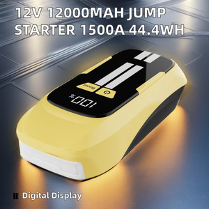 Arrancador de Coches Portátil de 12V y 12000mAh, 44.4Wh, con Linterna LED para Camiones de Gasolina de 7.0L y Diésel de 3.0L, Corriente Máxima de 1500A - Product Image 4
