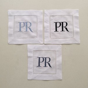 Serbet Koktail Bordir Katun Linen Lembut Dapat Digunakan Kembali Dekoratif untuk Meja Makan Pesta Pernikahan Logo Kustom - Product Image 2